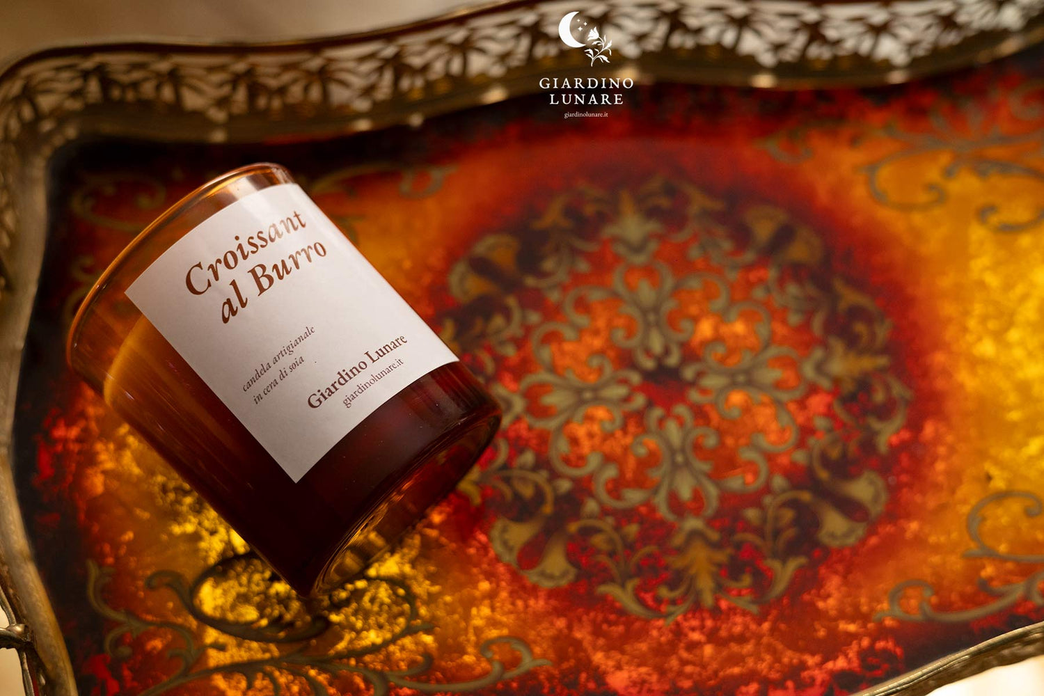 Collezione candele profumate artigianali in cera di soia naturale vegan, fragranze IFRA certificate, Giardino Lunare