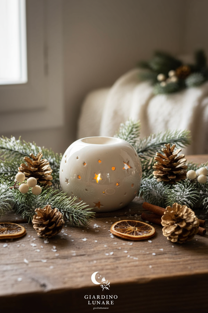 Brucia essenze in ceramica, diffusori per tart profumate, oli essenziali e aromaterapia, Giardino Lunare