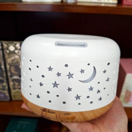 Diffusore Elettrico a ultrasuoni Bianco – Luna e Stelle