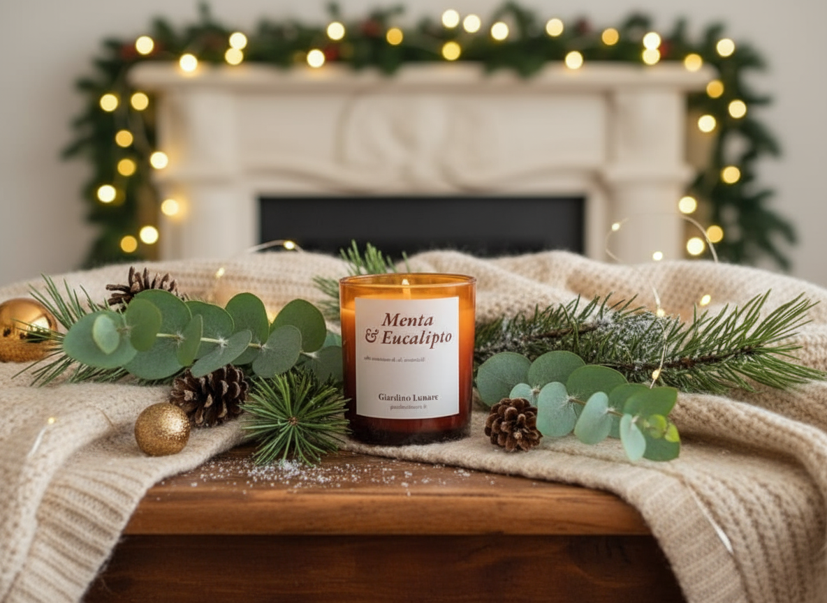 Banner candela menta eucalipto natalizia