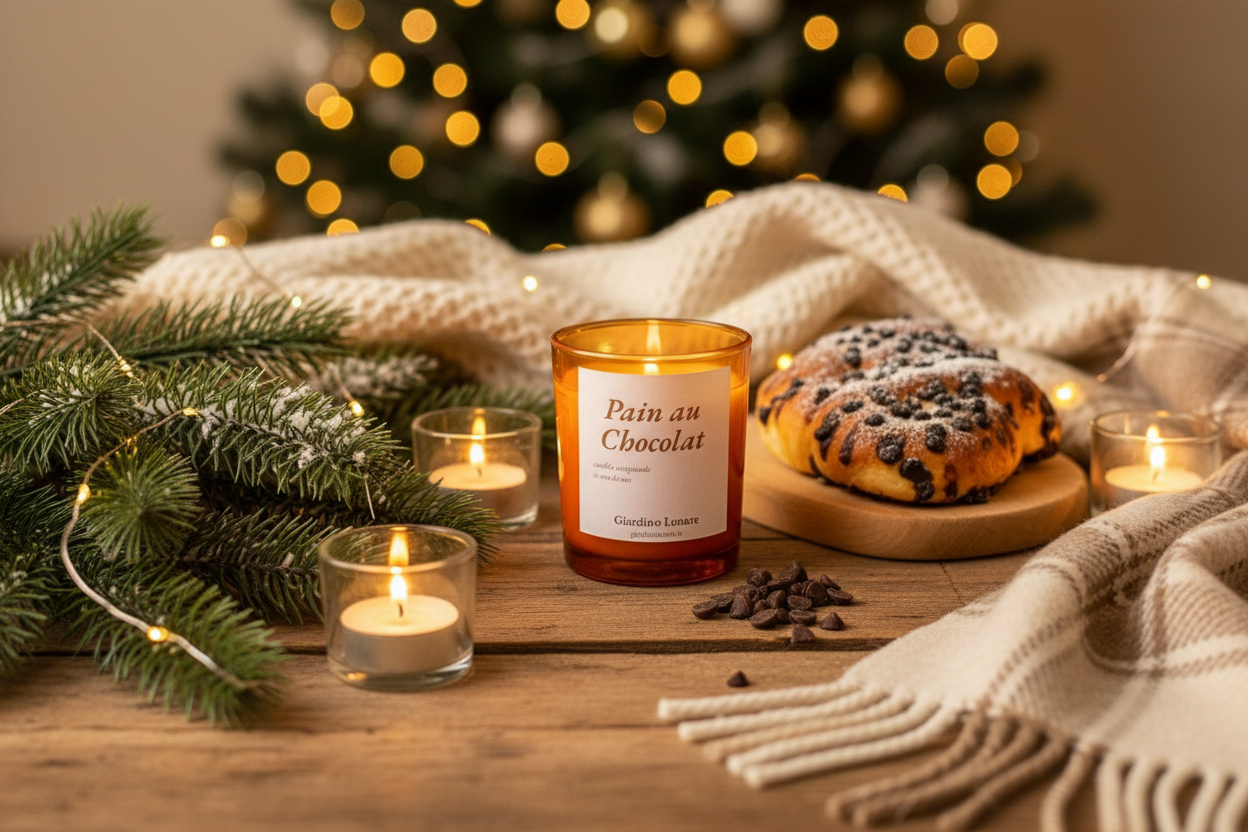 Banner candela pain au chocolat natalizia
