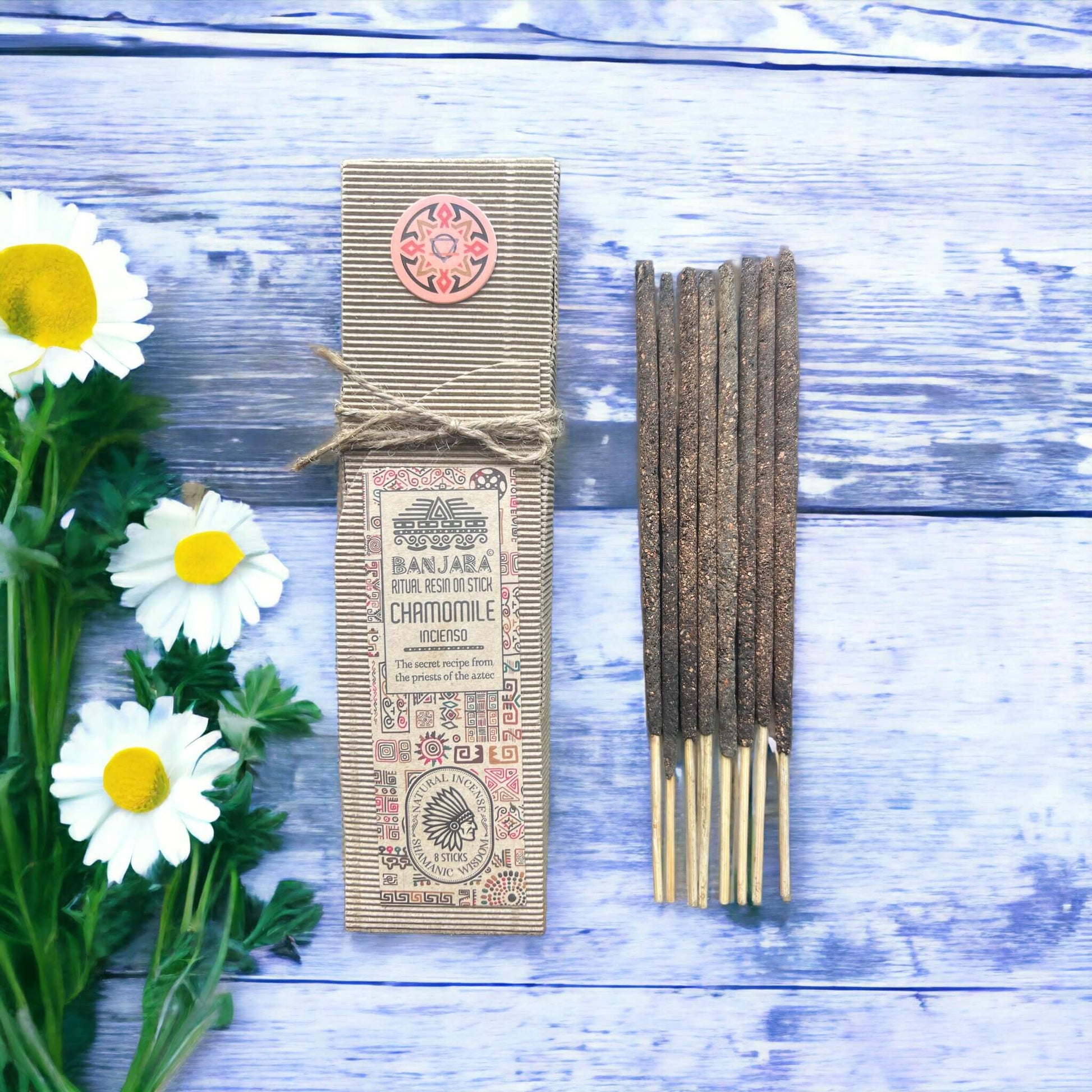 Incenso resina di Camomilla su bastoncino – aroma delicato e antistress per meditazione e pratiche spirituali